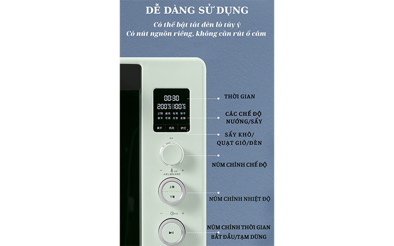 Bảng điều khiển của Lò nướng Hauswirt S75