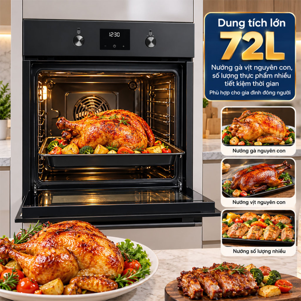 Lò nướng âm Electrolux KOIGE00H2 72 lít - Hàng chính hãng