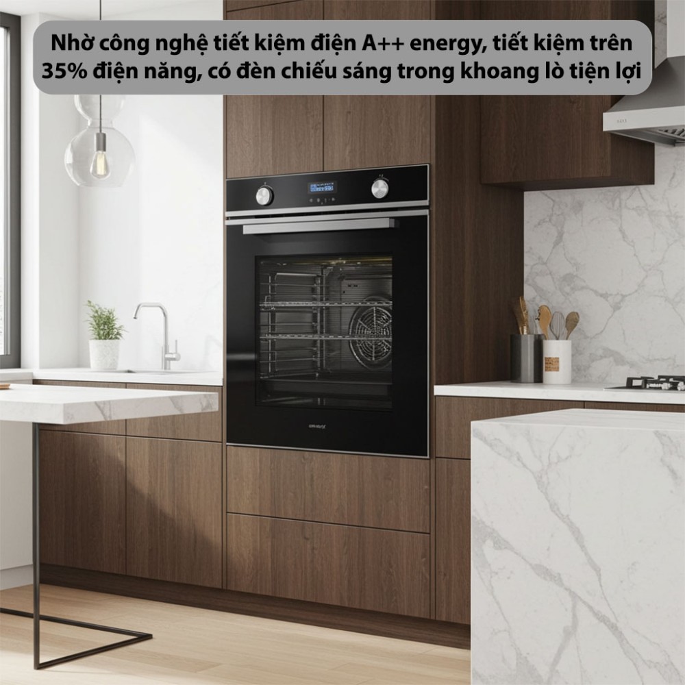 Lò nướng âm tủ GrandX GX75V8 - Hàng chính hãng
