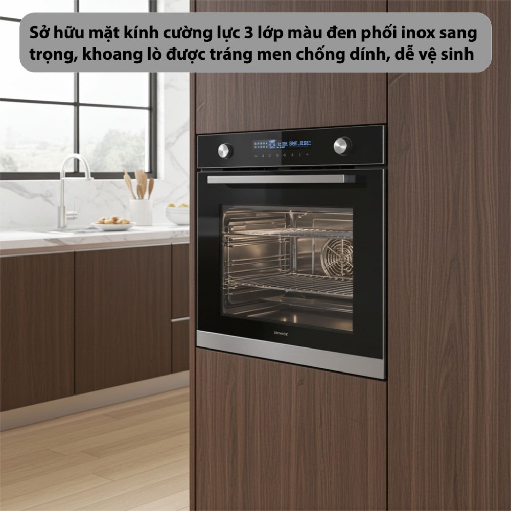 Lò nướng âm tủ GrandX GX75V9 - Hàng chính hãng