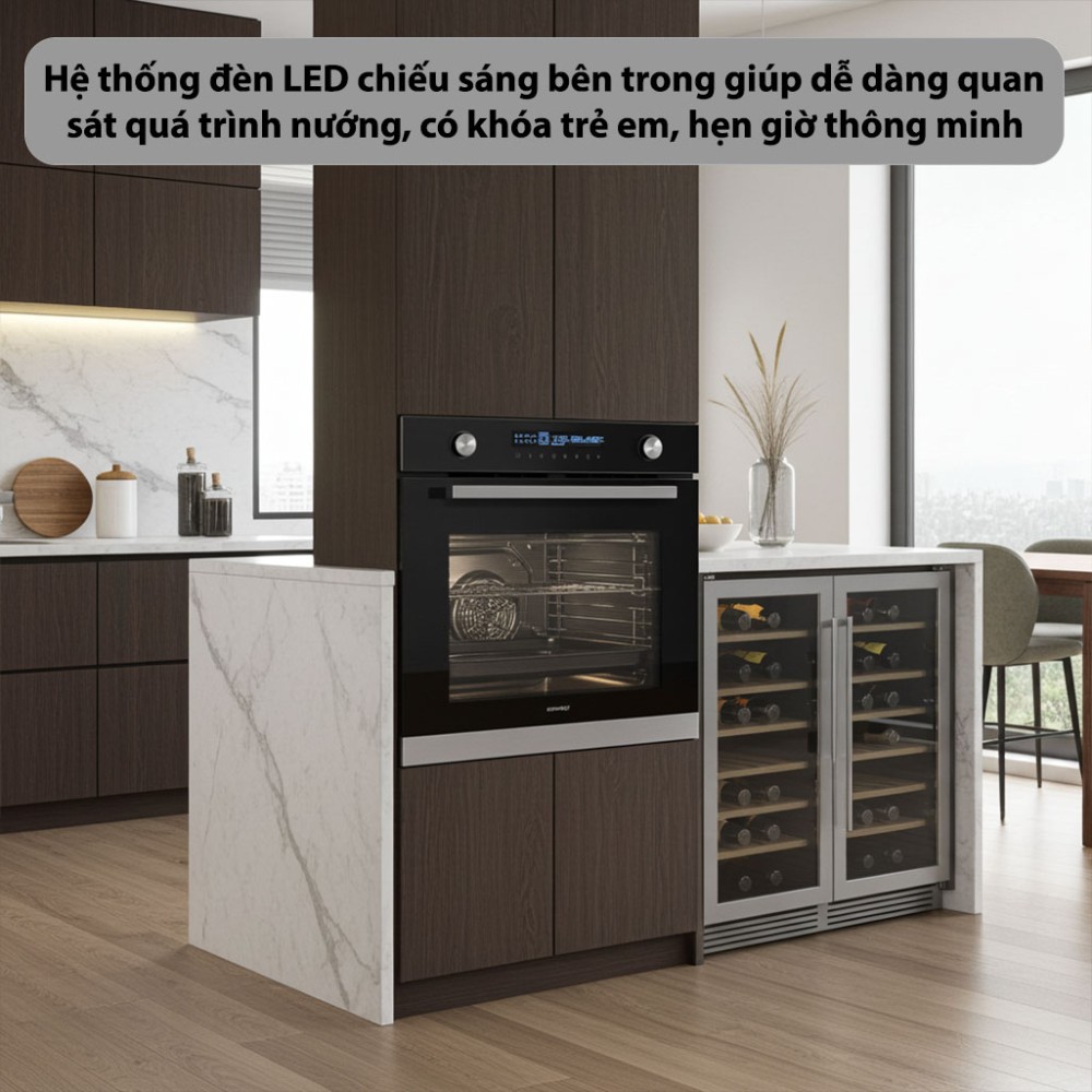 Lò nướng âm tủ GrandX GX75V9 - Hàng chính hãng