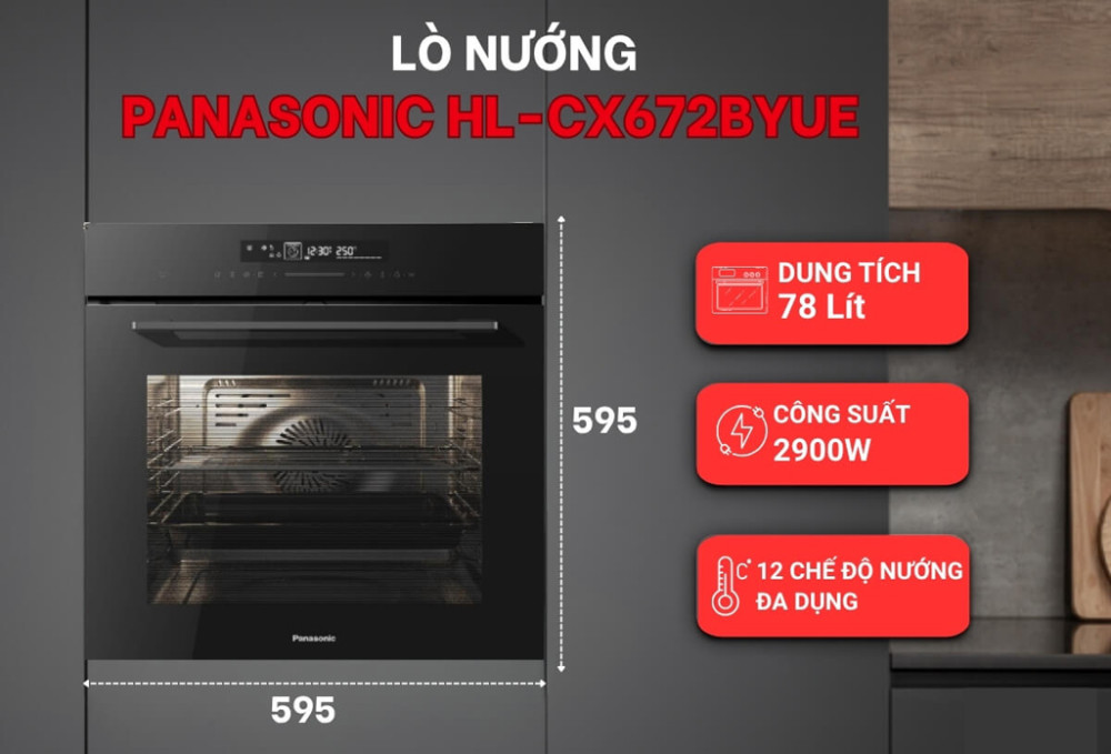 Lò nướng âm tủ Panasonic HL-CX672BYUE - Hàng chính hãng