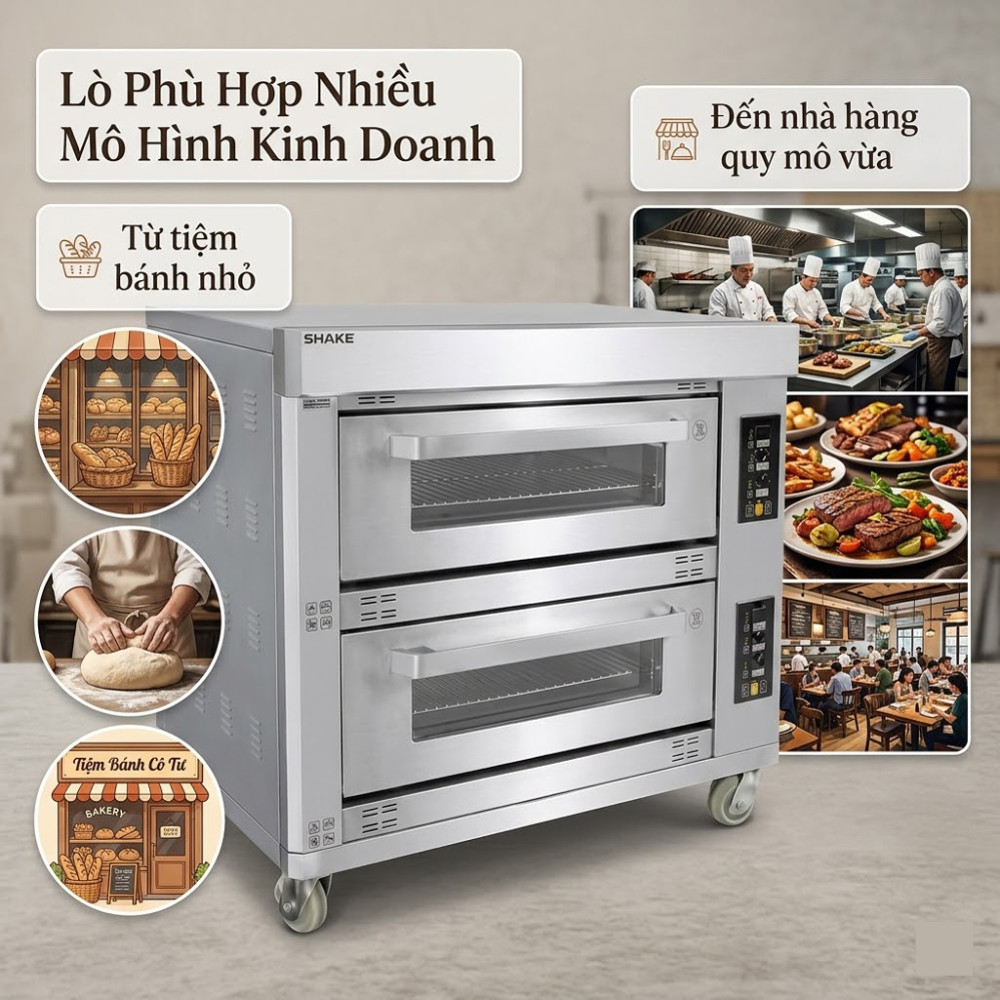 Lò nướng điện 2 tầng 4 khay OEM LXY-2T4 - Hàng chính hãng