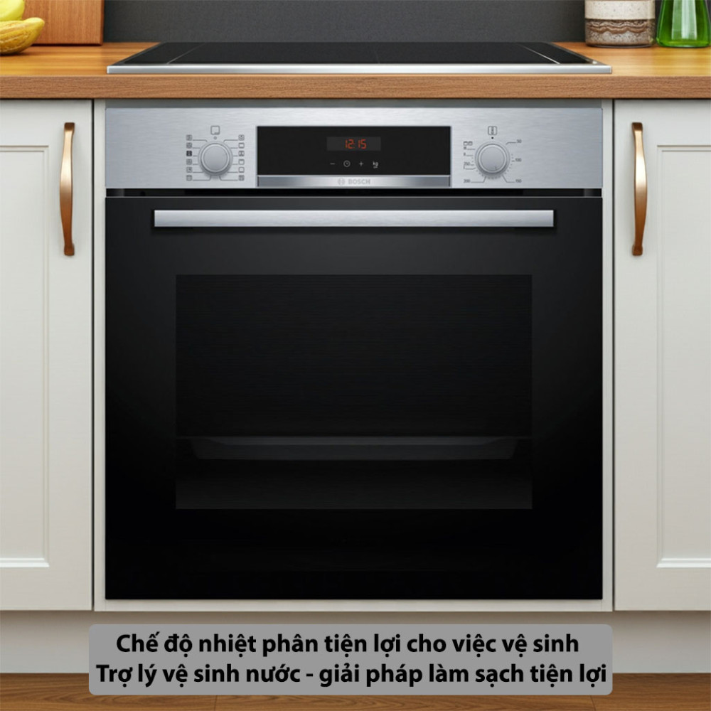 Lò nướng kèm hấp Bosch HQA574ES3 Serie 4 - 71 lít chế độ tiện ích tiện lợi
