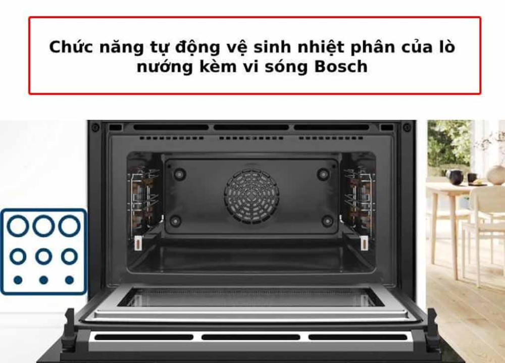 Tự động vệ sinh bằng nhiệt phân pyrolysis.