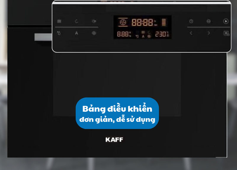 Bảng điều khiển cảm ứng,  có màn hình LED hiển thị thông số