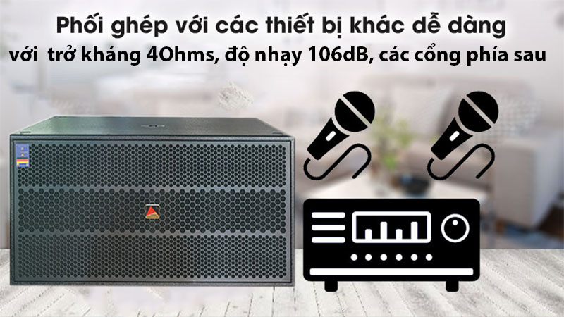 Trở kháng và dải tần của Loa sub đôi Eudac JL-218