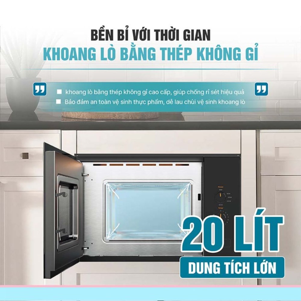 Lò vi sóng âm tủ Comfee 20 lít CMW-S20KB - Hàng chính hãng
