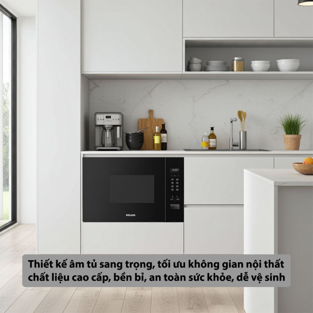 Lò vi sóng âm tủ Miele M-2230-SC thiết kế sang trọng, chất liệu bền bỉ