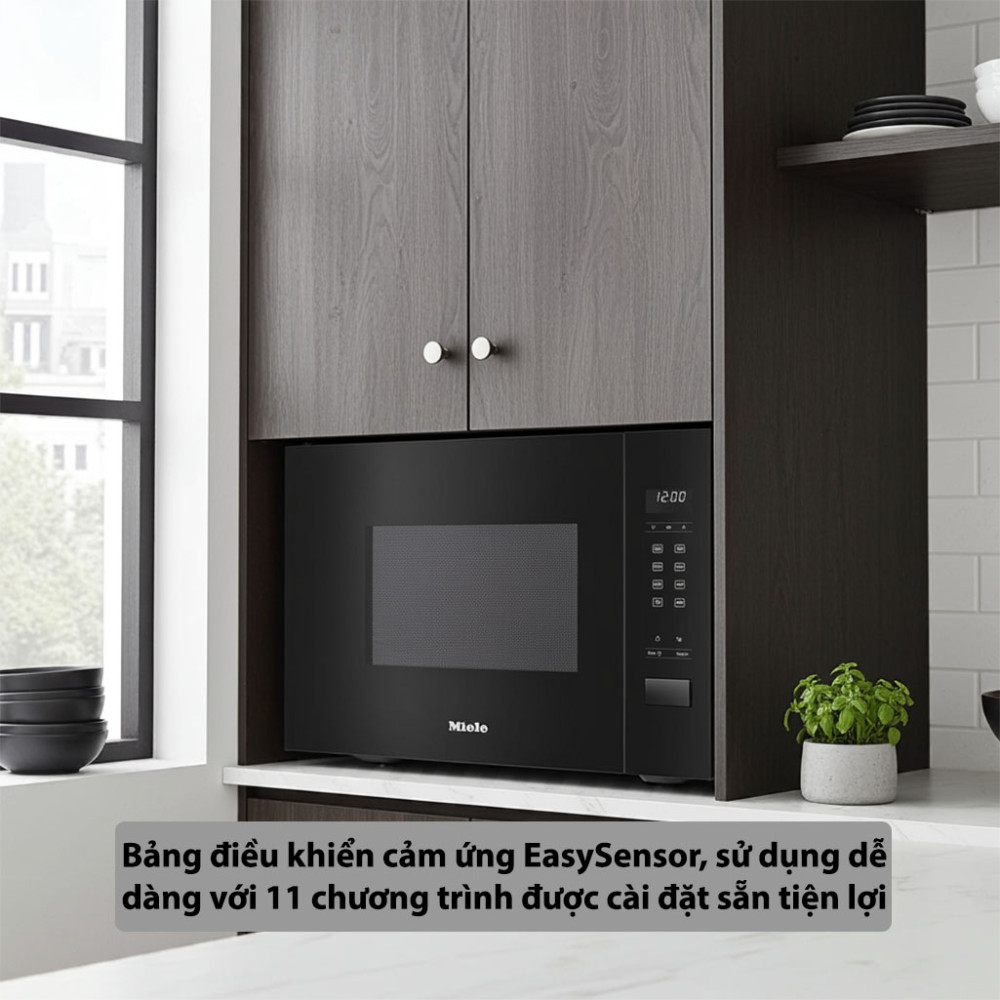 Lò vi sóng âm tủ Miele M-2230-SC bảng điều khiển điện tử dễ dàng sử dụng