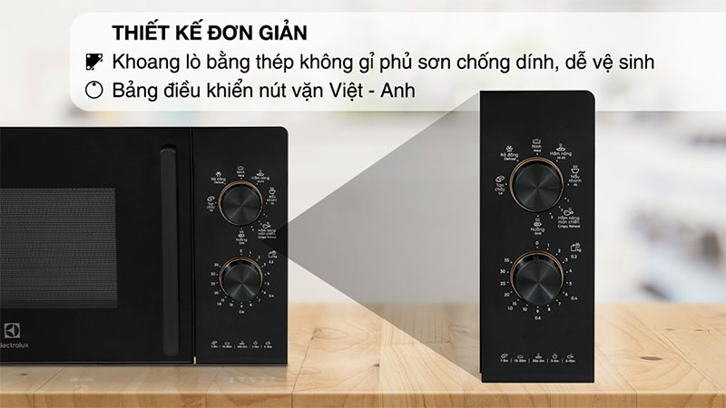 Bảng điều khiển của Lò vi sóng có nướng Electrolux EMG20K22B