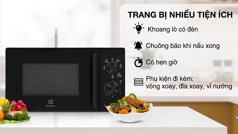 Các tiện ích của Lò vi sóng có nướng Electrolux EMG20K22B