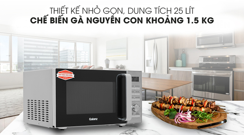 Lò có  dung tích 25 lít, phù hợp gia đình 3 - 5 thành viên