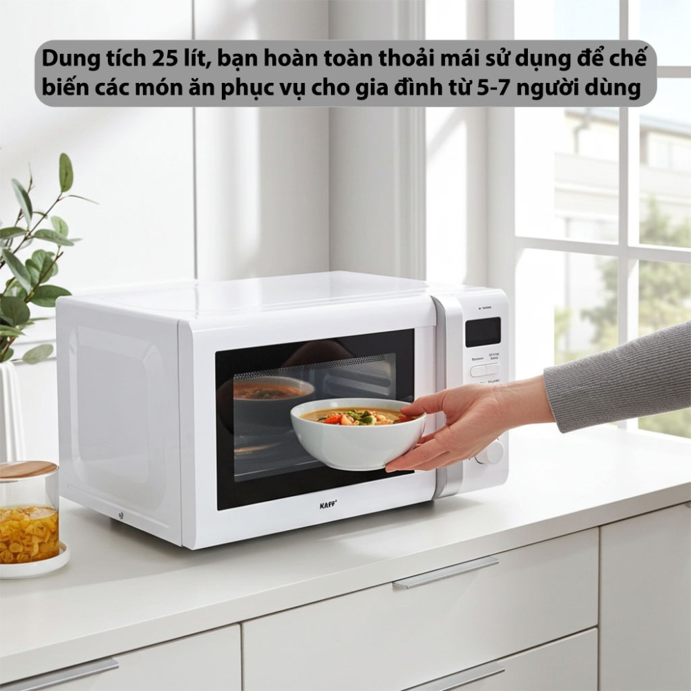 Lò vi sóng có nướng Kaff KF-AM825TW - Hàng chính hãng