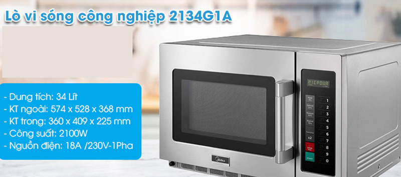 Thông số kỹ thuật của lò vi sóng công nghiệp Midea 2134G1A