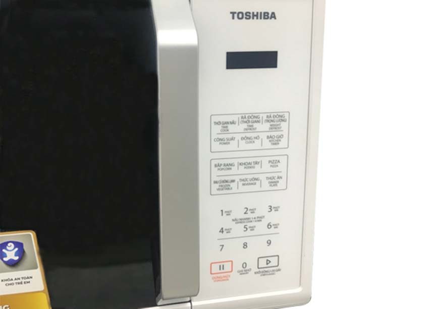 Bảng điều khiển của lò vi sóng điện tử Toshiba ER-SS20(W)VN (20L)