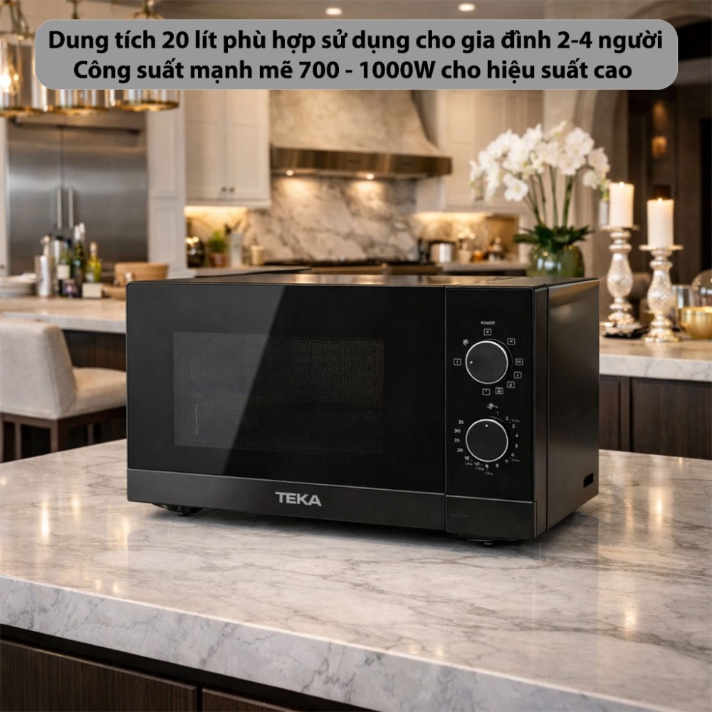 Lò vi sóng kết hợp nướng Teka MW-FS20-G-BK - Hàng chính hãng
