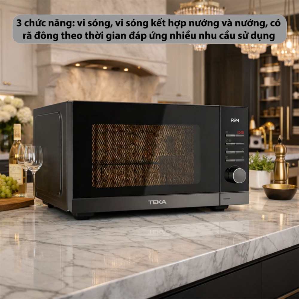 Lò vi sóng kết hợp nướng Teka MWE-FS25-G-BK - Hàng chính hãng