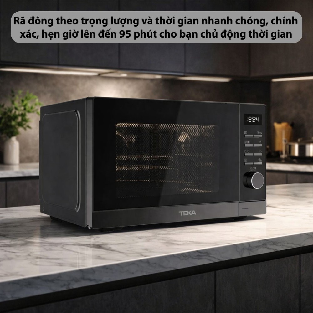 Lò vi sóng kết hợp nướng và chiên không dầu Teka HMWE-FS23-GC-BK-AirFry - Hàng chính hãng