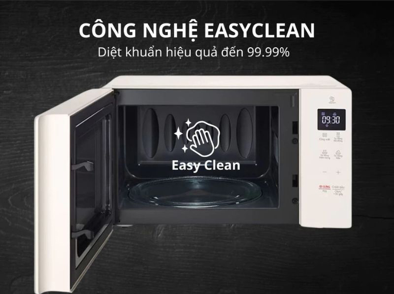 Công nghệ EasyClean™ loại bỏ tới 99,99% vi khuẩn, vết bẩn