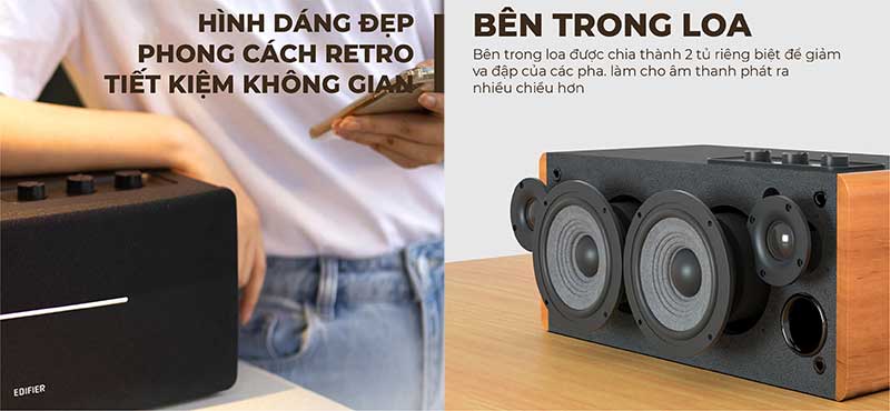 Thiết kế của Loa Bluetooth Edifier D12