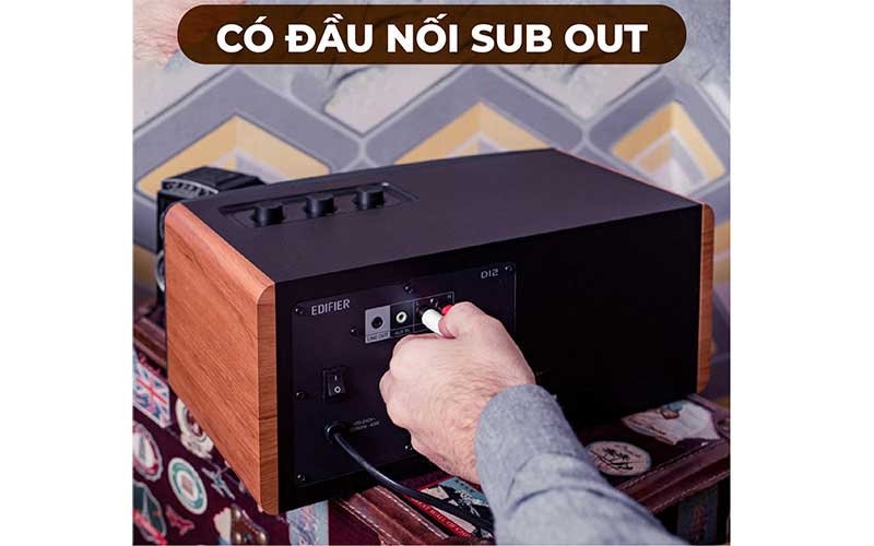 Đầu nối Sub Out của Loa Bluetooth Edifier D12