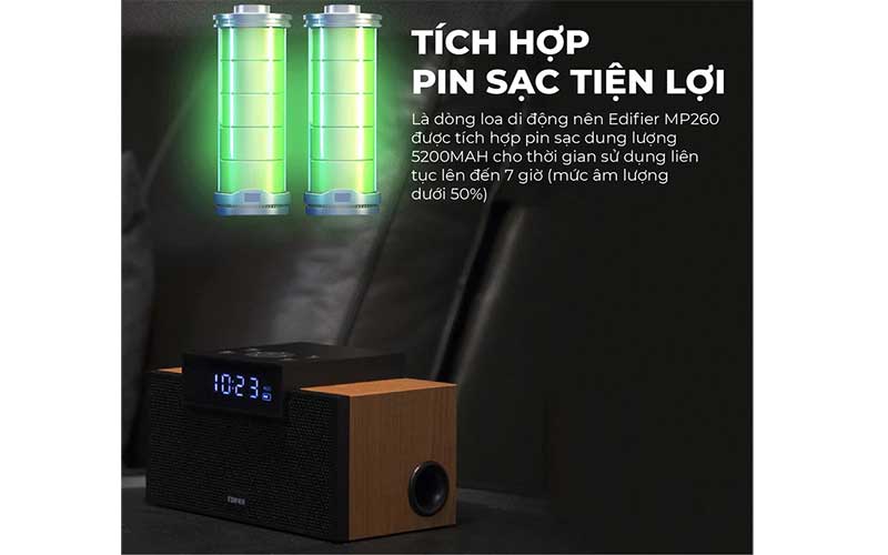 Dung lượng pin của Loa Bluetooth Edifier MP260