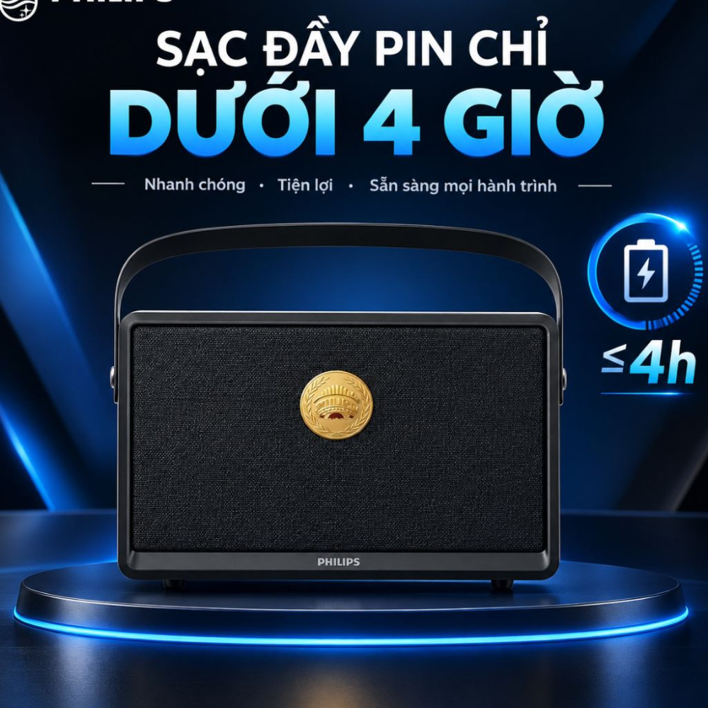 Loa Bluetooth Philips AS3002BK/70 - Hàng chính hãng