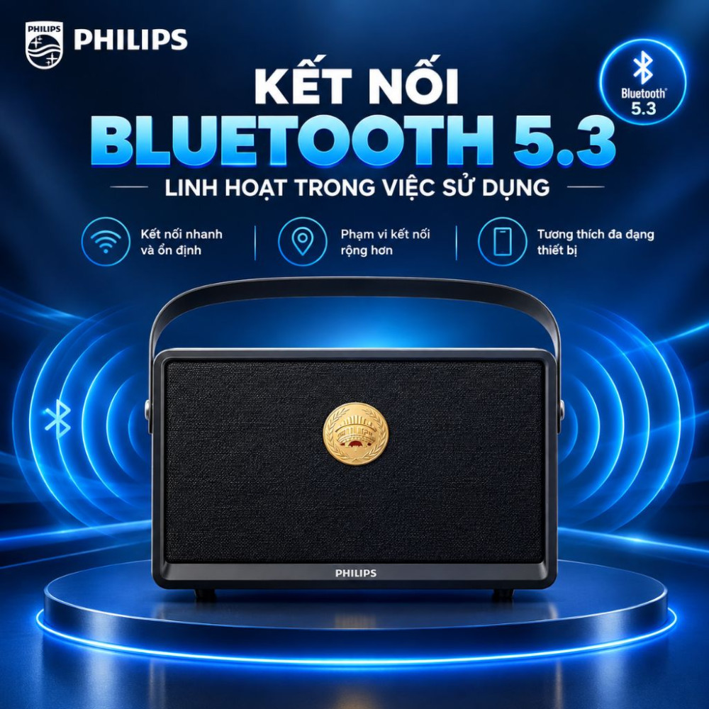 Loa Bluetooth Philips AS3002BK/70 - Hàng chính hãng