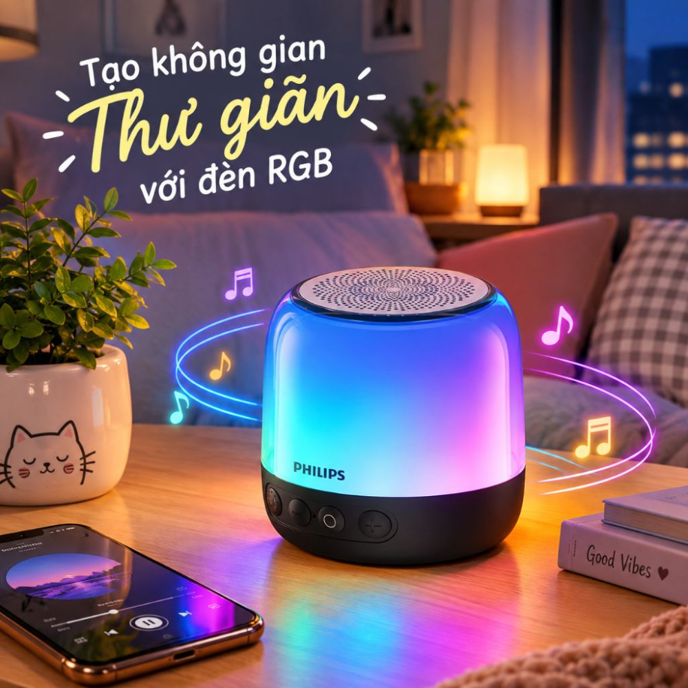 Loa bluetooth PhilipsTAS1108BK/70 - Hàng chính hãng