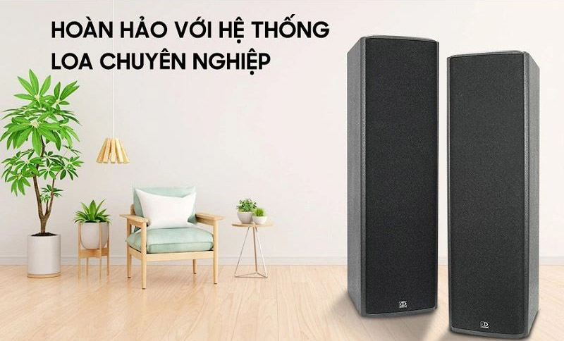 Công suất mạnh mẽ cho chất âm sống động, vang xa