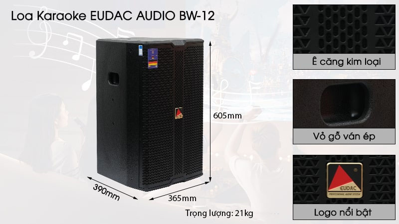 Thiết kế của Loa full Eudac BW-12