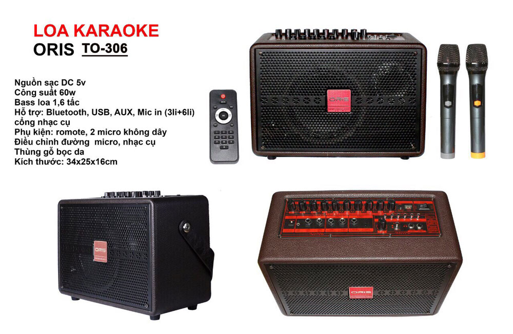 Loa karaoke di động Oris TO-306 - Hàng chính hãng