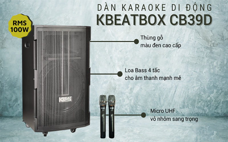 Loa karaoke di động Acnos KBeatbox CB39D