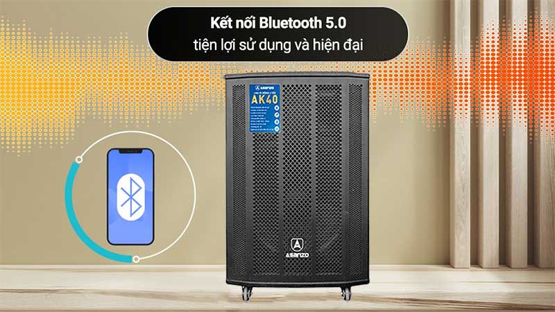 Tính năng kết nối Bluetooth của Loa karaoke di động Asanzo AK40