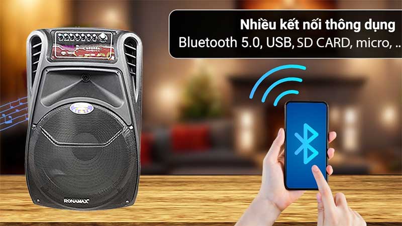 Tính năng Bluetooth của Loa karaoke di động Ronamax A15