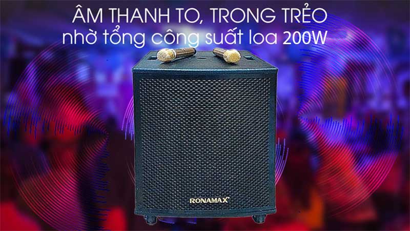 Công suất của Loa karaoke di động Ronamax M15