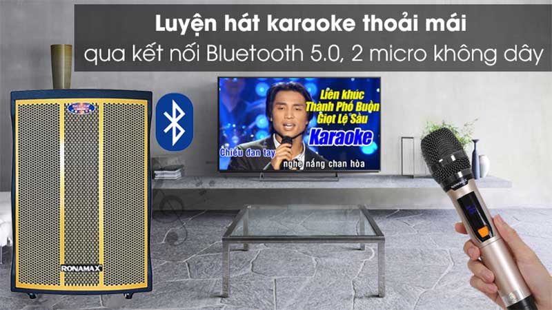 Tính năng Bluetooth của Loa karaoke di động Ronamax MF15