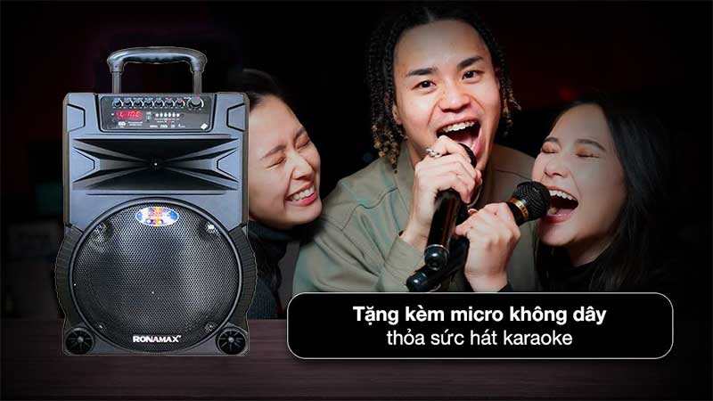Micro không dây của Loa karaoke di động Ronamax N12