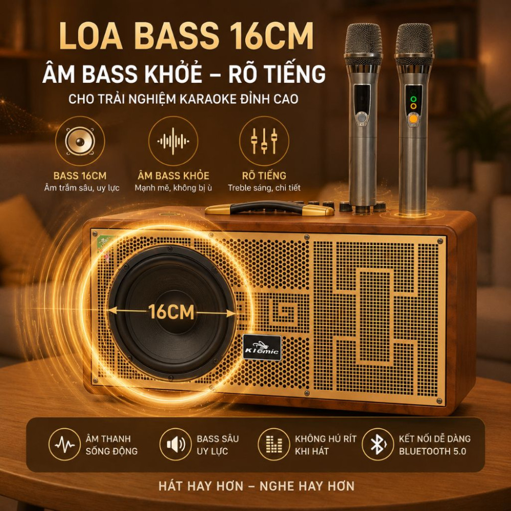 Loa karaoke xách tay Kiomic K631 - Hàng chính hãng
