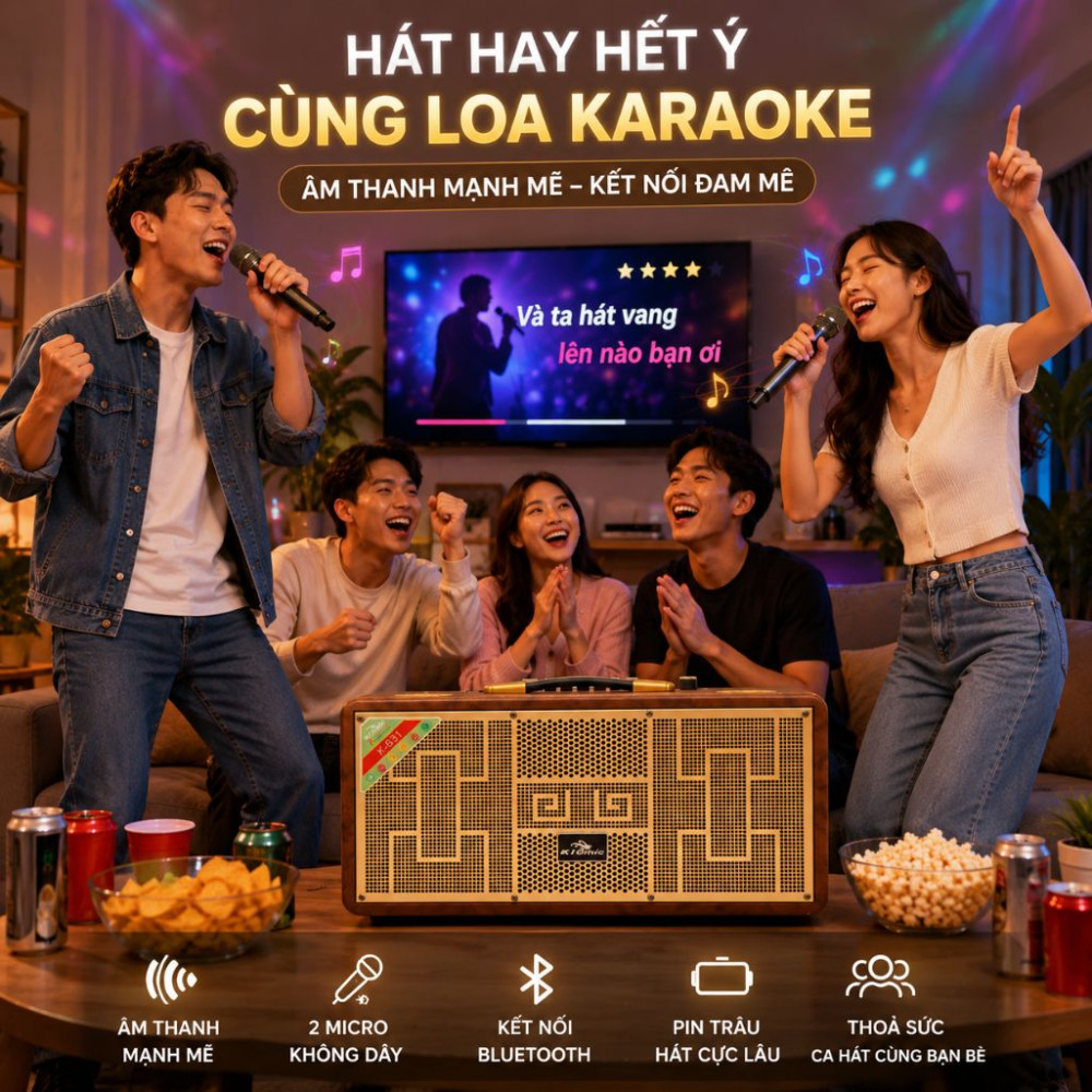 Loa karaoke xách tay Kiomic K631 - Hàng chính hãng