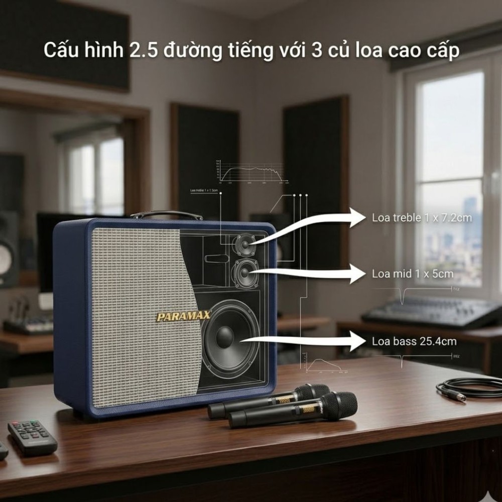 Loa karaoke xách tay Paramax NICE - Hàng chính hãng
