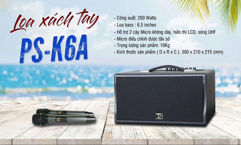 Thông số kỹ thuật của loa karaoke xách tay Dalton PS-K6A