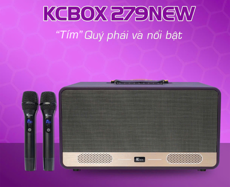 Loa karaoke KCBOX KC279 New  màu tím sang trọng