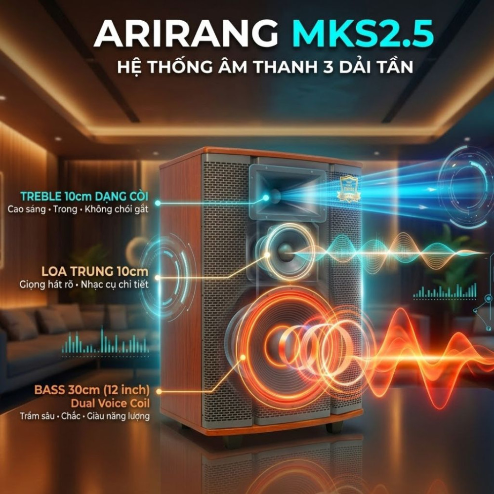 Loa kéo karaoke Arirang MKS2.5 - Hàng chính hãng