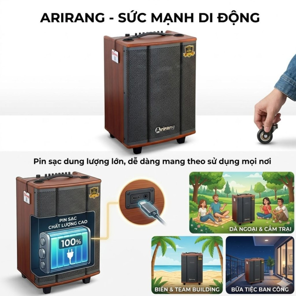  Loa kéo karaoke Arirang MKS2.5 - Hàng chính hãng