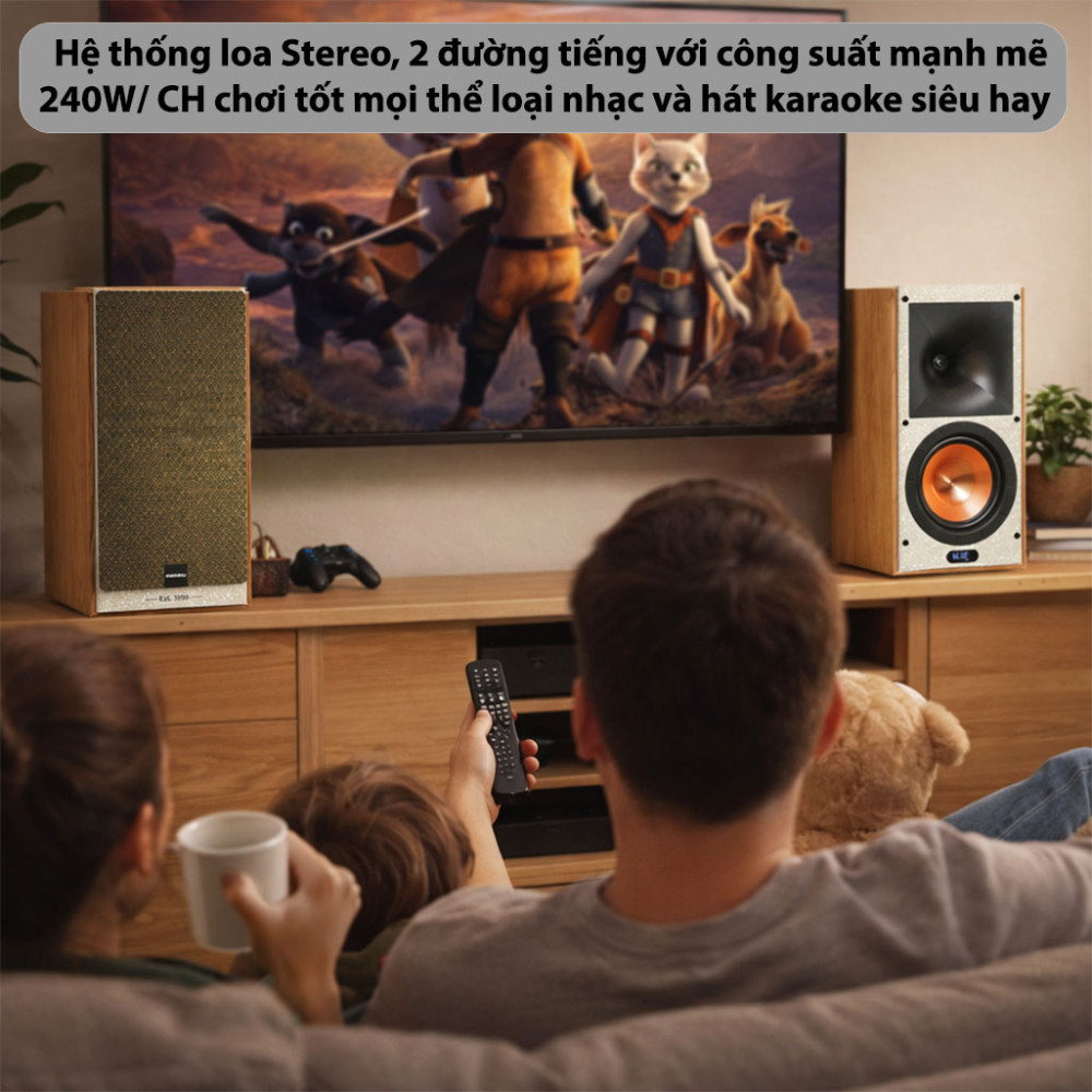 Loa nghe nhạc và karaoke Paramax EURO 801 SMART - Hàng chính hãng