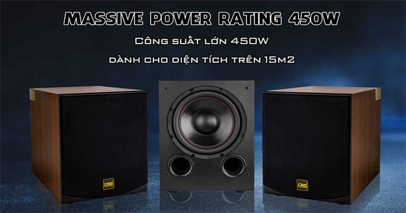 Công suất của Loa Sub CAVS 450E Bass 30 Active