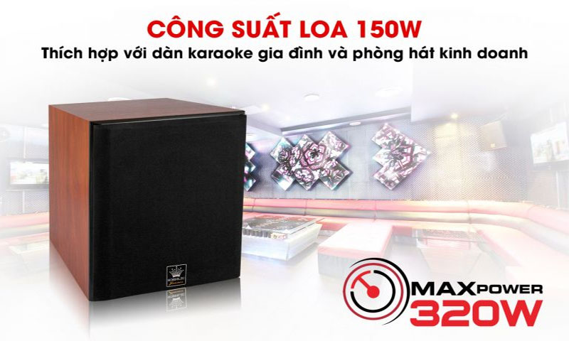 Công suất của Loa sub VinaKTV Bosselec ASW-912