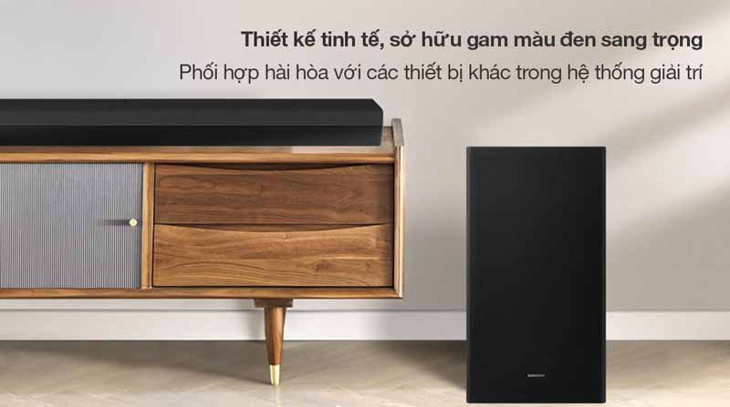 Kiểu dáng hình khối hiện đại, tinh tế, sở hữu gam màu đen sang trọng